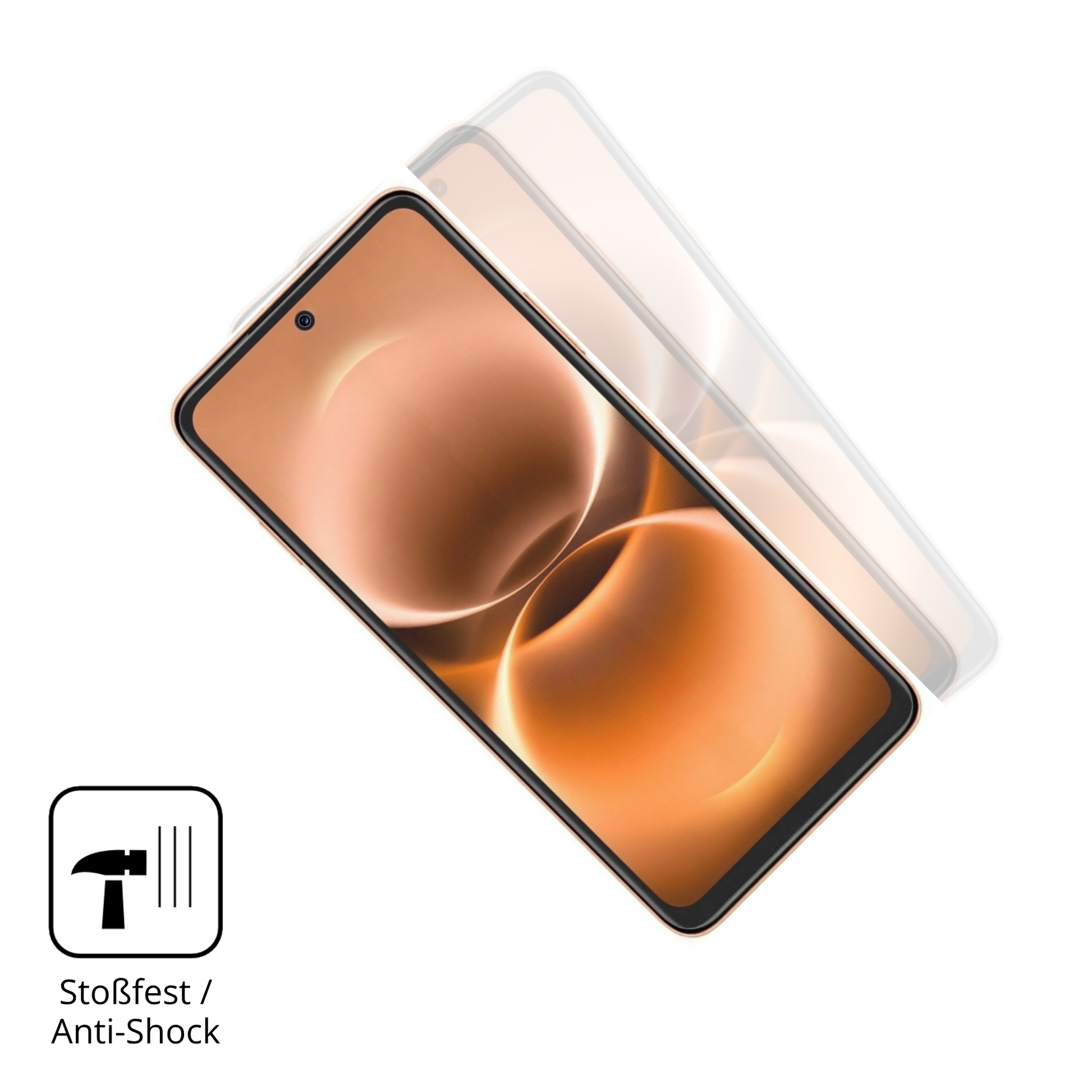 Schutz gegen Kratzer auf dem Huawei Enjoy 90m Plus Glas durch Schlüssel, Stöße gegen die Tischkante oder Stürze