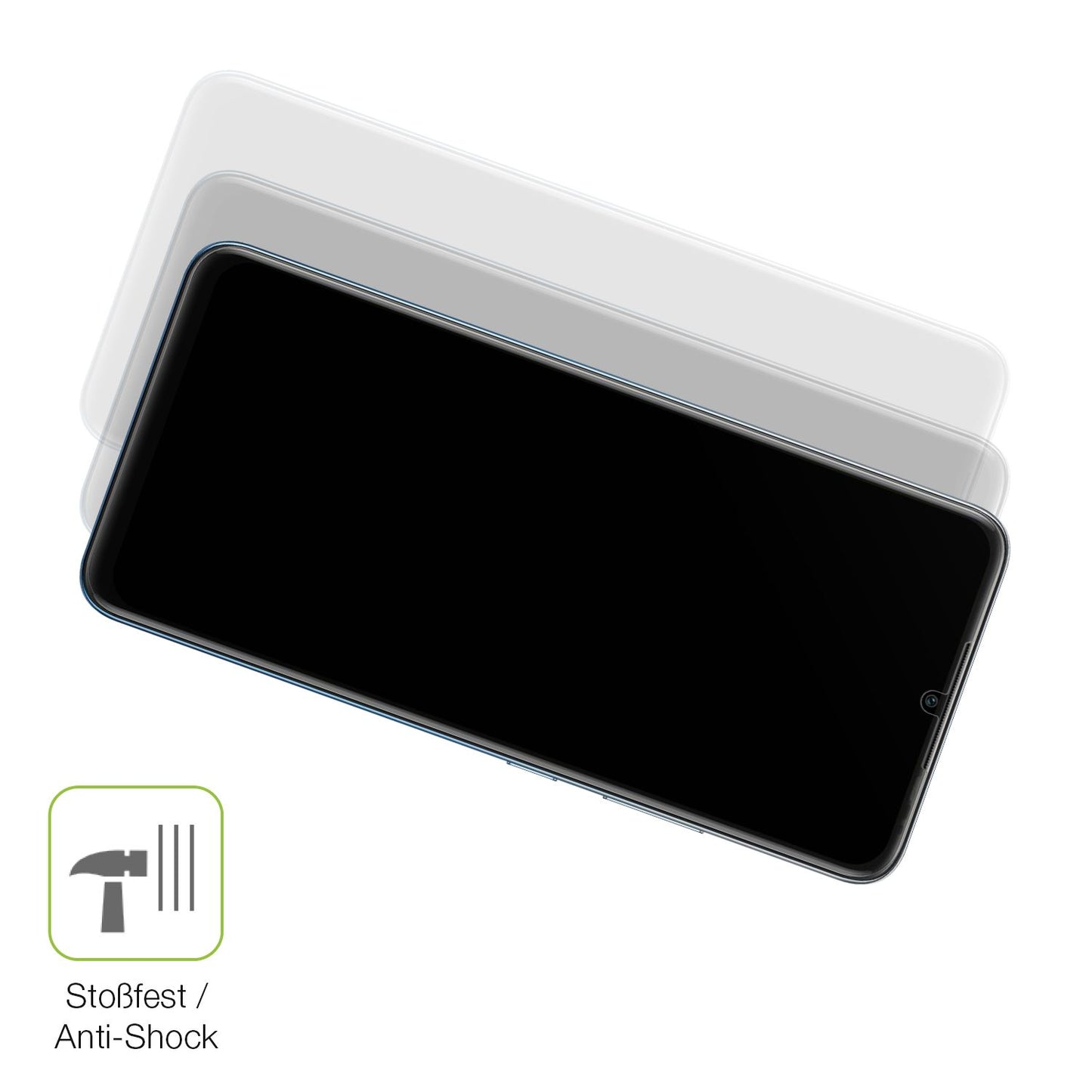 Schutz gegen Kratzer auf dem Infinix Smart 7 Plus Glas durch Schlüssel, Stöße gegen die Tischkante oder Stürze