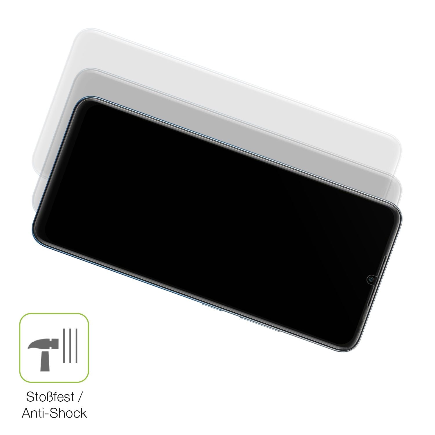 Schutz gegen Kratzer auf dem Infinix Smart 7 Plus Glas durch Schlüssel, Stöße gegen die Tischkante oder Stürze