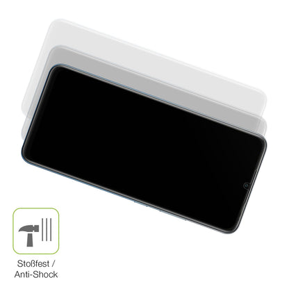 Schutz gegen Kratzer auf dem Infinix Smart 7 Plus Glas durch Schlüssel, Stöße gegen die Tischkante oder Stürze