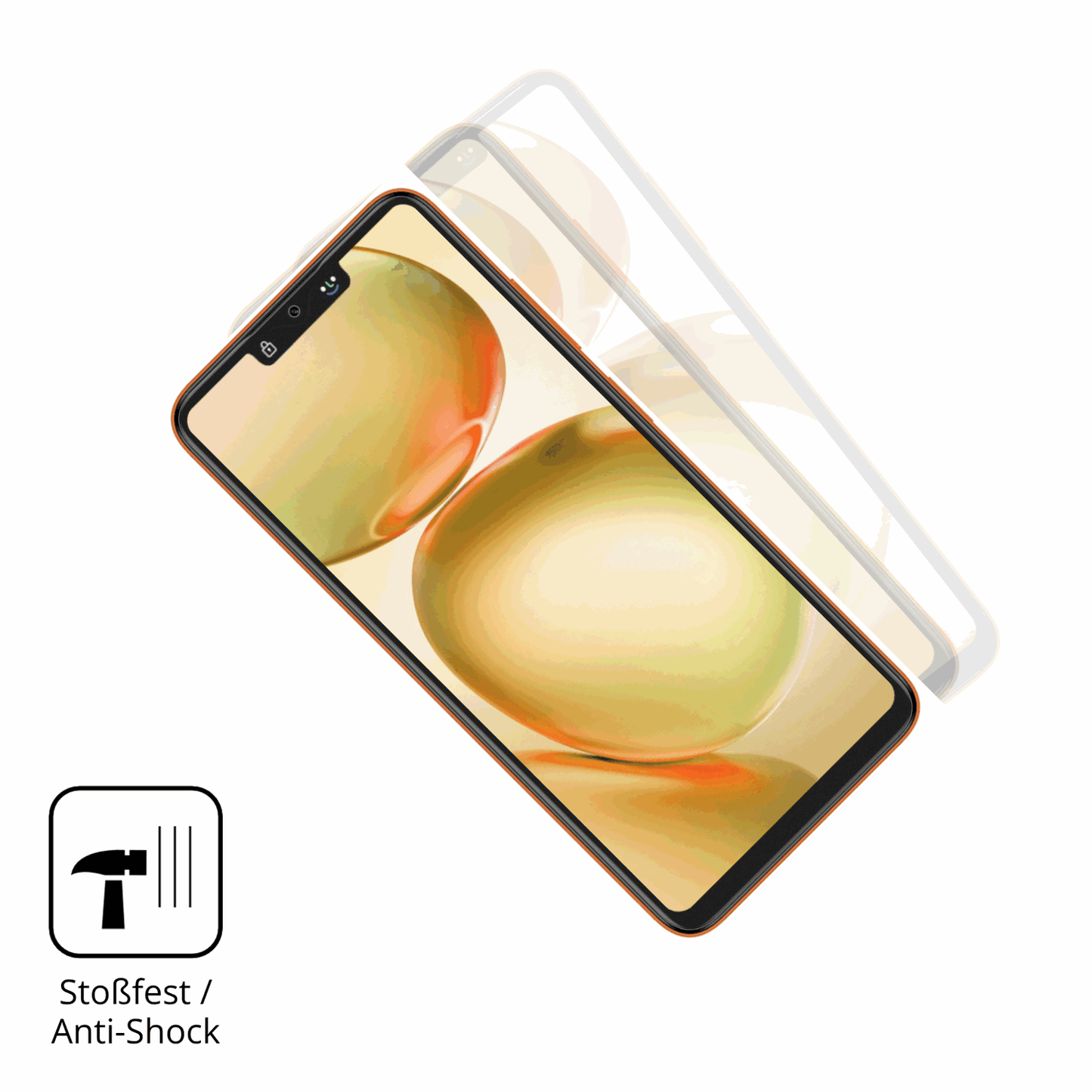Schutz gegen Kratzer auf dem Itel A100 Pro Glas durch Schlüssel, Stöße gegen die Tischkante oder Stürze