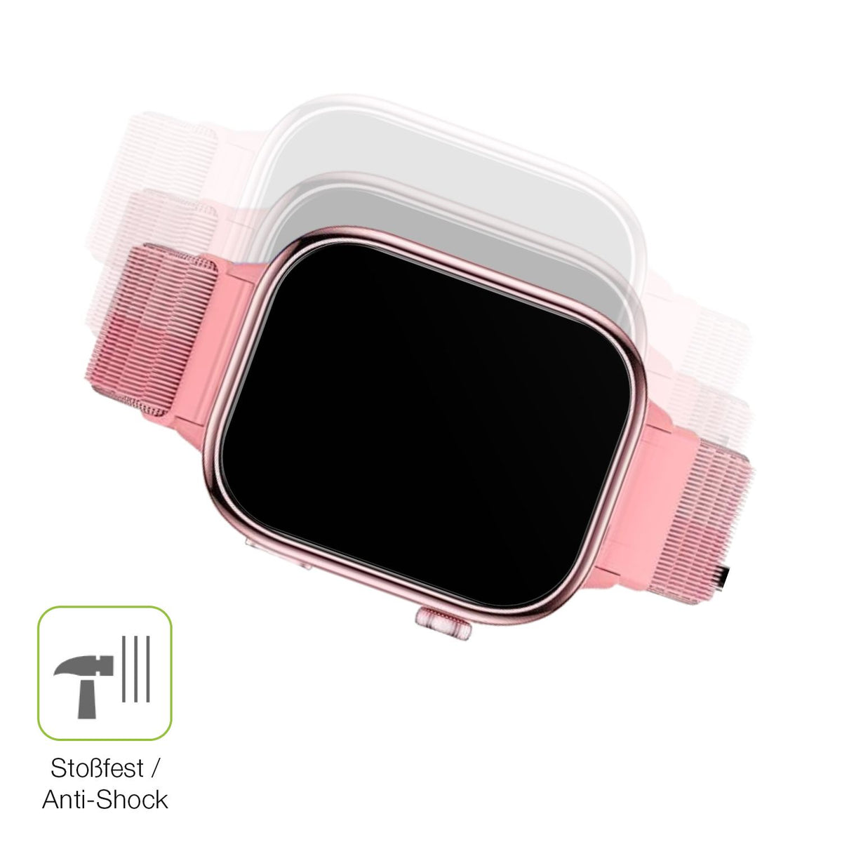 Schutz gegen Kratzer auf dem JoJoego Smartwatch Kinder Glas durch Schlüssel, Stöße gegen die Tischkante oder Stürze