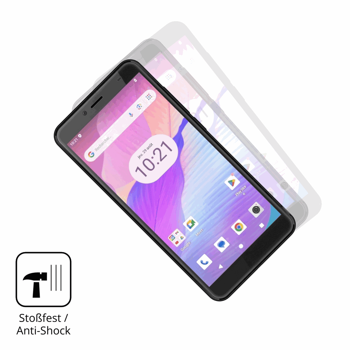 Schutz gegen Kratzer auf dem Konrow Touch 55 Glas durch Schlüssel, Stöße gegen die Tischkante oder Stürze