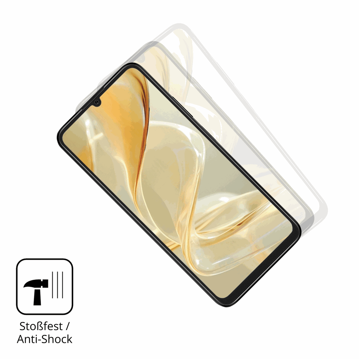 Schutz gegen Kratzer auf dem Lava Bold N2 Glas durch Schlüssel, Stöße gegen die Tischkante oder Stürze