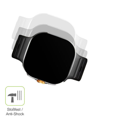 Schutz gegen Kratzer auf dem M99 2.4 Zoll Smartwatch Glas durch Schlüssel, Stöße gegen die Tischkante oder Stürze