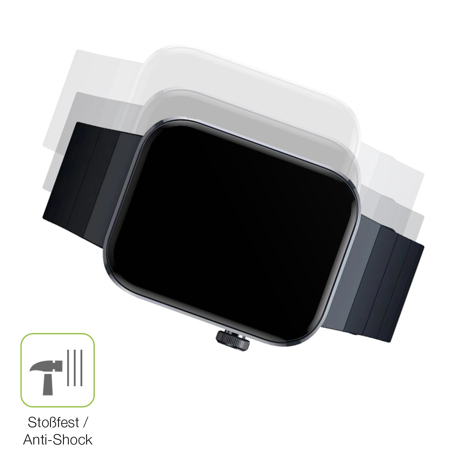 Schutz gegen Kratzer auf dem Mibro Watch T1 Glas durch Schlüssel, Stöße gegen die Tischkante oder Stürze
