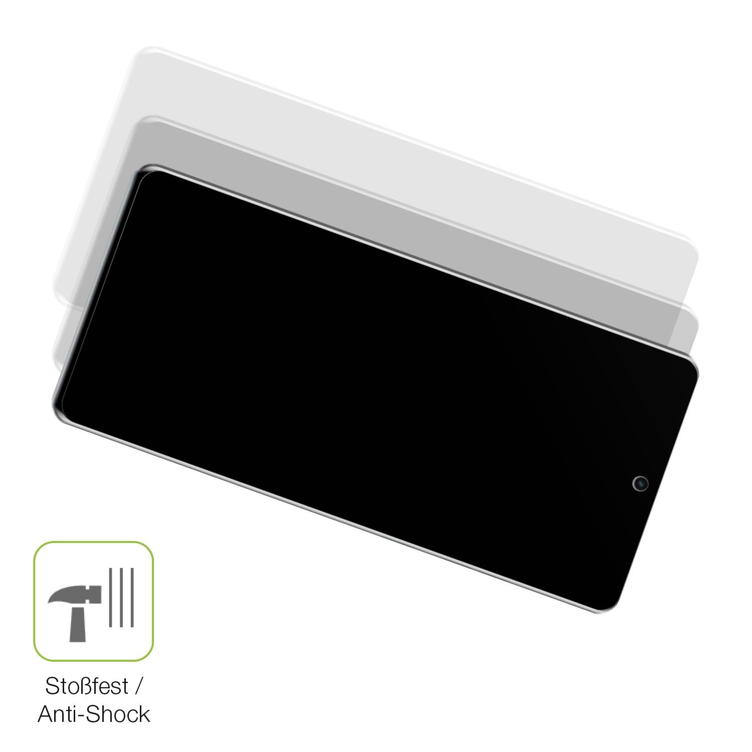 Schutz gegen Kratzer auf dem Motorola Edge 50 fusion Glas durch Schlüssel, Stöße gegen die Tischkante oder Stürze
