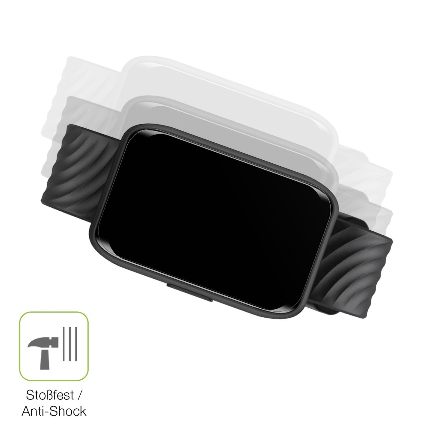 Schutz gegen Kratzer auf dem Motorola Moto Watch 40 Glas durch Schlüssel, Stöße gegen die Tischkante oder Stürze