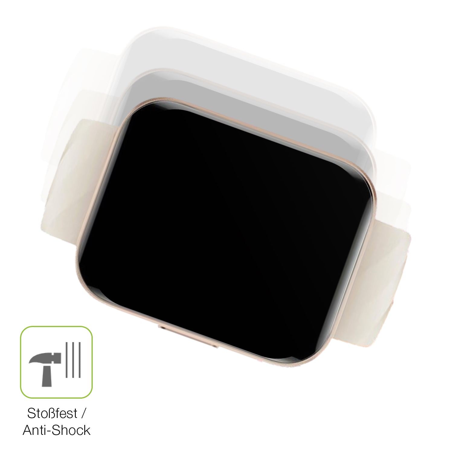 Schutz gegen Kratzer auf dem Mutoy Smartwatch 1.69 Zoll Glas durch Schlüssel, Stöße gegen die Tischkante oder Stürze
