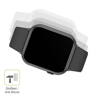 Schutz gegen Kratzer auf dem Mutoy Smartwatch 1.83 Zoll Glas durch Schlüssel, Stöße gegen die Tischkante oder Stürze