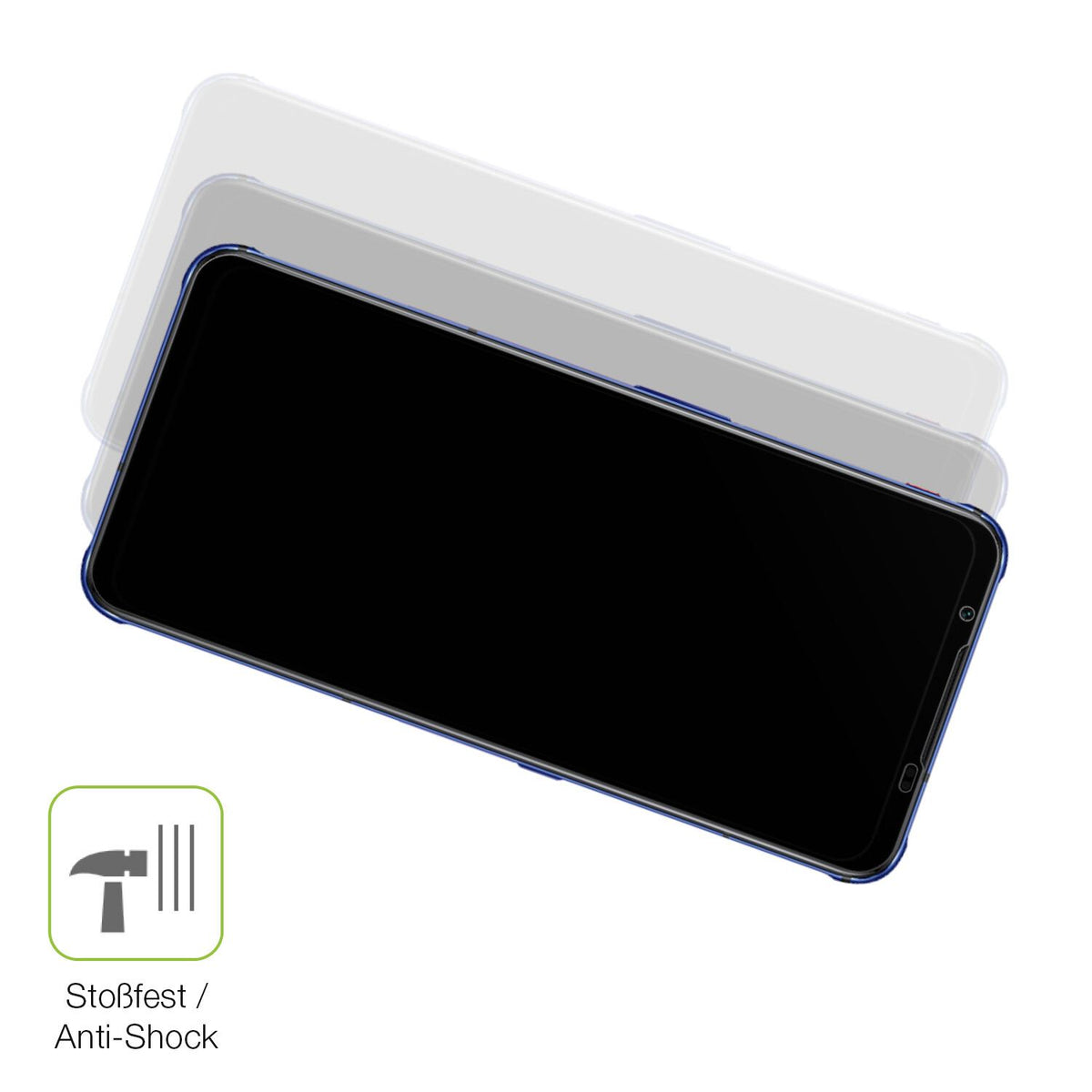 Schutz gegen Kratzer auf dem Nubia Red Magic 7s Glas durch Schlüssel, Stöße gegen die Tischkante oder Stürze