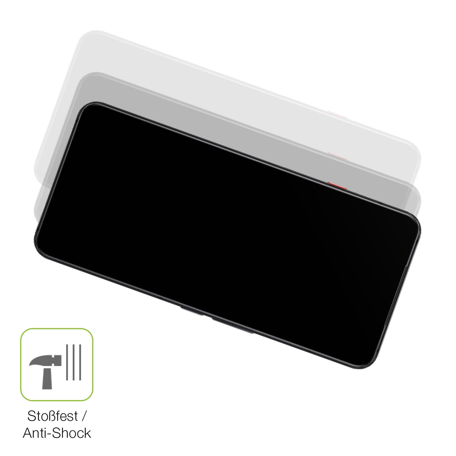 Schutz gegen Kratzer auf dem Nubia Red Magic 7s Pro Glas durch Schlüssel, Stöße gegen die Tischkante oder Stürze
