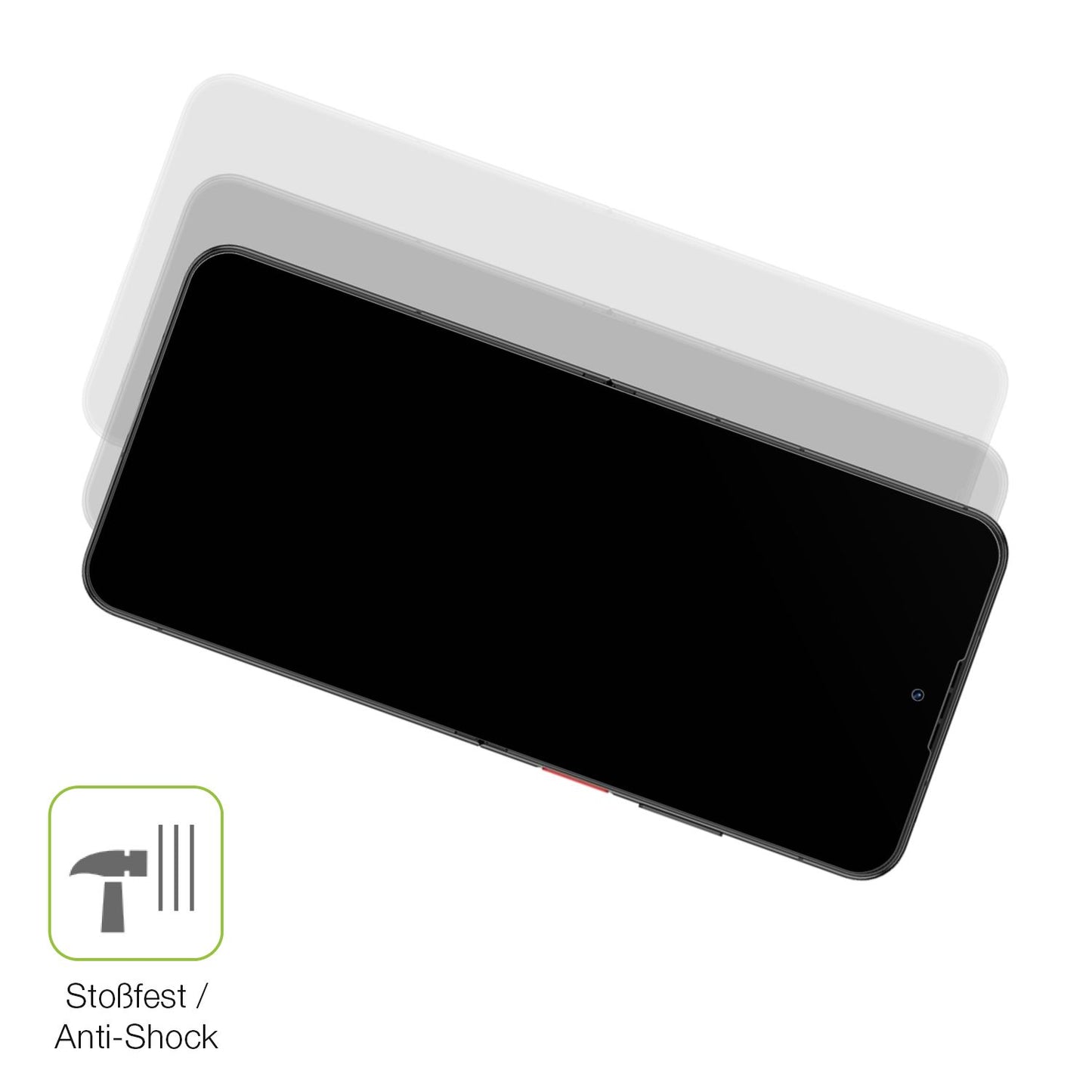Schutz gegen Kratzer auf dem Nubia ZTE Flip 2 5G Glas durch Schlüssel, Stöße gegen die Tischkante oder Stürze
