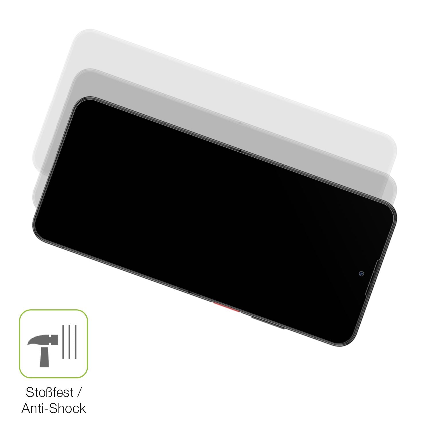 Schutz gegen Kratzer auf dem Nubia ZTE Flip 2 5G Glas durch Schlüssel, Stöße gegen die Tischkante oder Stürze