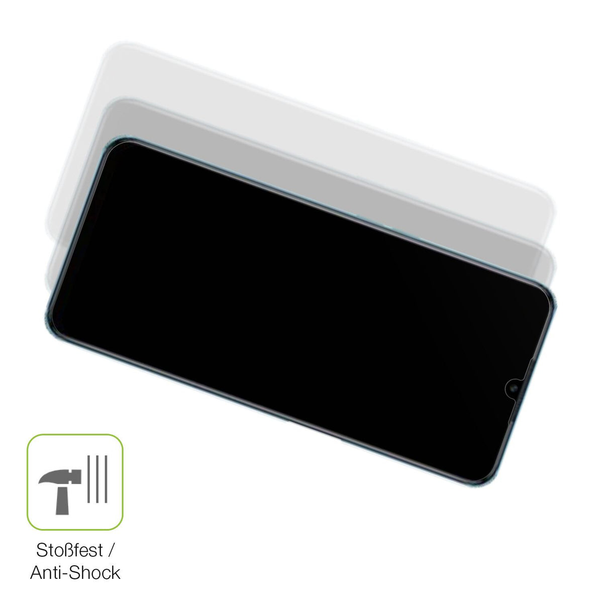 Schutz gegen Kratzer auf dem Oppo A56s Glas durch Schlüssel, Stöße gegen die Tischkante oder Stürze