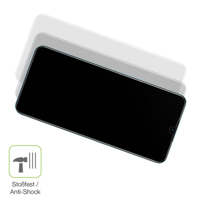 Schutz gegen Kratzer auf dem Oppo A58 Glas durch Schlüssel, Stöße gegen die Tischkante oder Stürze