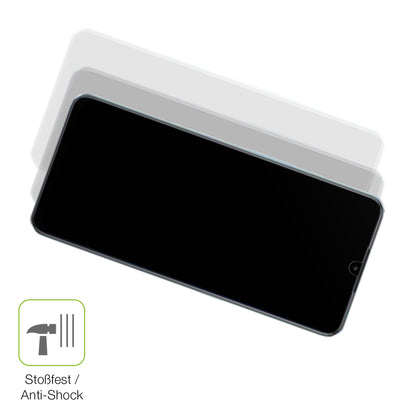 Schutz gegen Kratzer auf dem OPPO A58x Glas durch Schlüssel, Stöße gegen die Tischkante oder Stürze