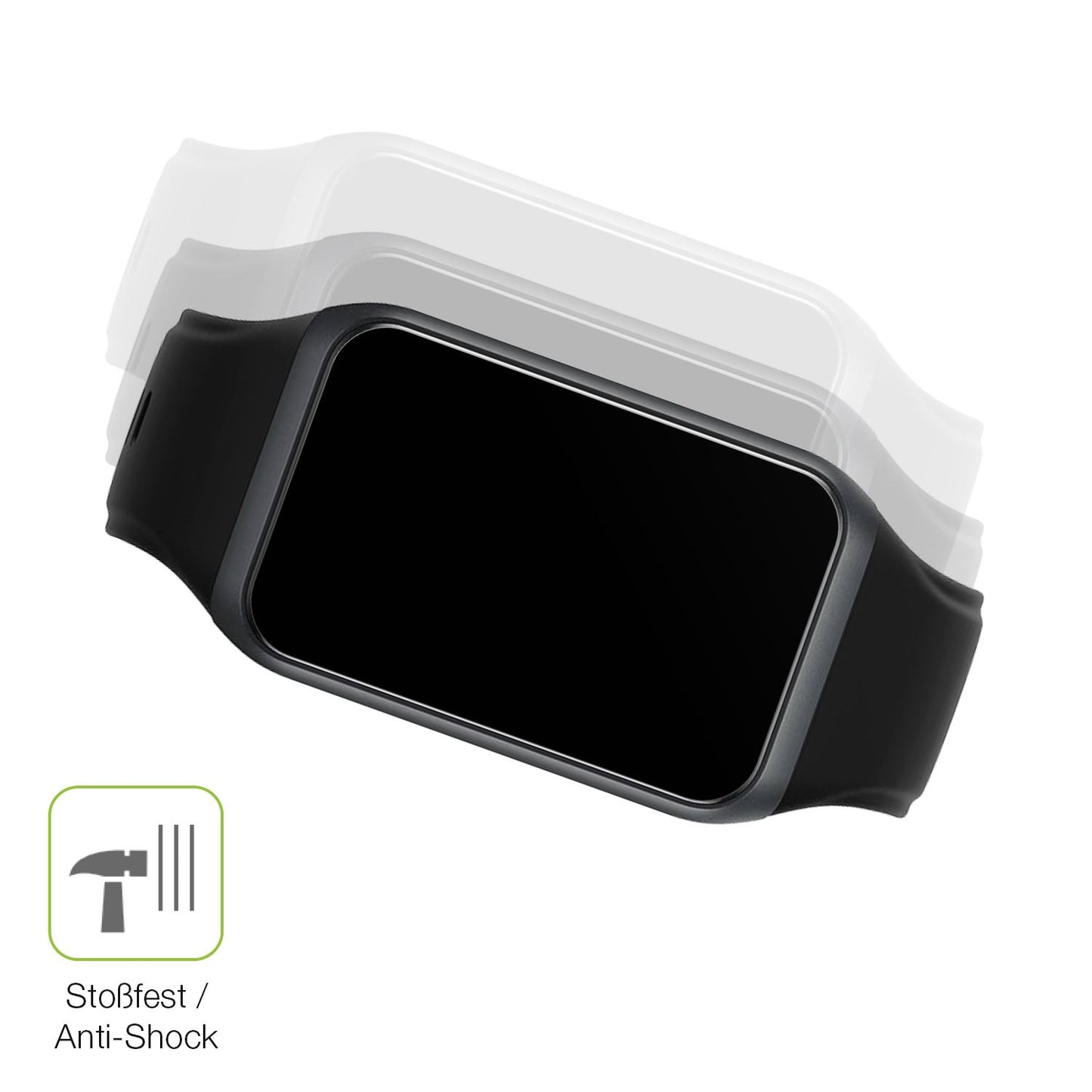 Schutz gegen Kratzer auf dem Oppo Band 2 Glas durch Schlüssel, Stöße gegen die Tischkante oder Stürze