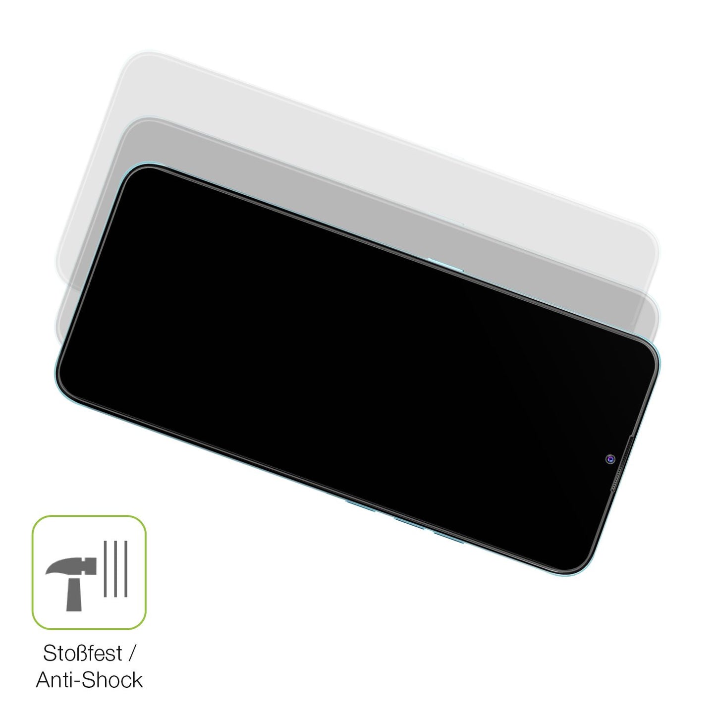 Schutz gegen Kratzer auf dem Oukitel C33 4G Glas durch Schlüssel, Stöße gegen die Tischkante oder Stürze