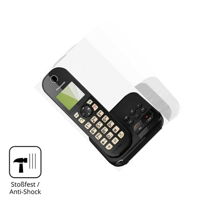 Schutz gegen Kratzer auf dem Panasonic KX-TGC460 Glas durch Schlüssel, Stöße gegen die Tischkante oder Stürze