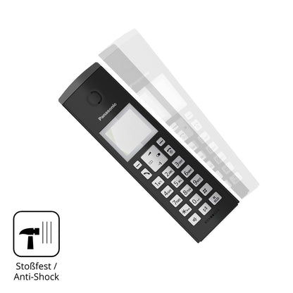 Schutz gegen Kratzer auf dem Panasonic KX-TGK220 Glas durch Schlüssel, Stöße gegen die Tischkante oder Stürze