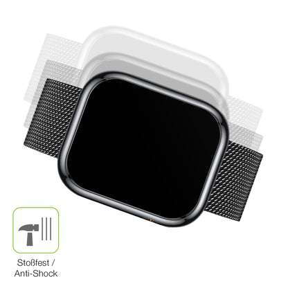 Schutz gegen Kratzer auf dem Ruxingx 1.47 Zoll Smartwatch Glas durch Schlüssel, Stöße gegen die Tischkante oder Stürze