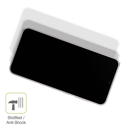 Schutz gegen Kratzer auf dem Samsung Galaxy S23 Plus Glas durch Schlüssel, Stöße gegen die Tischkante oder Stürze