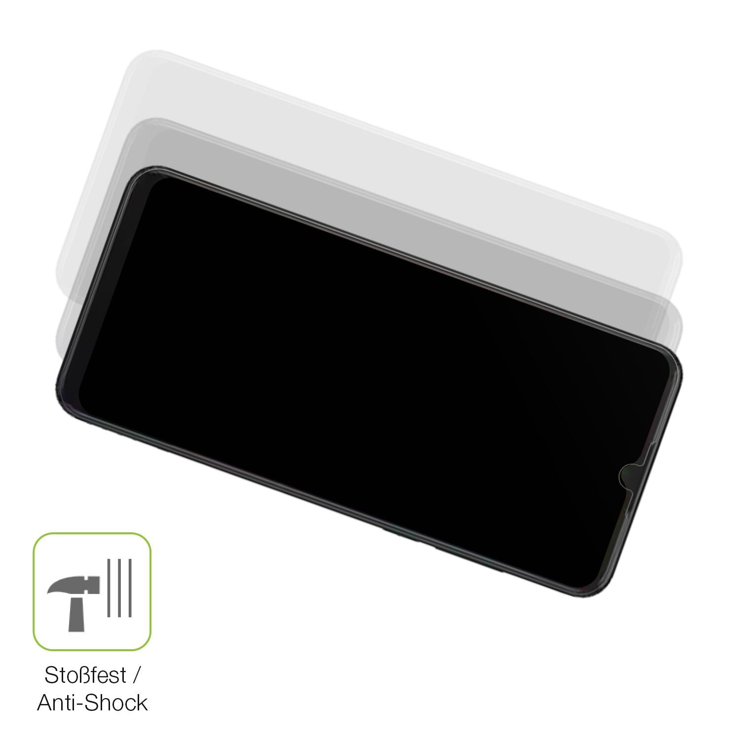 Schutz gegen Kratzer auf dem Sharp Aquos V6 Glas durch Schlüssel, Stöße gegen die Tischkante oder Stürze