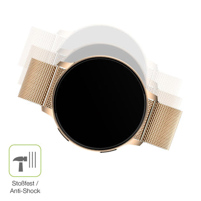 Schutz gegen Kratzer auf dem Sloksfil 1.39 Zoll Smartwatch Glas durch Schlüssel, Stöße gegen die Tischkante oder Stürze