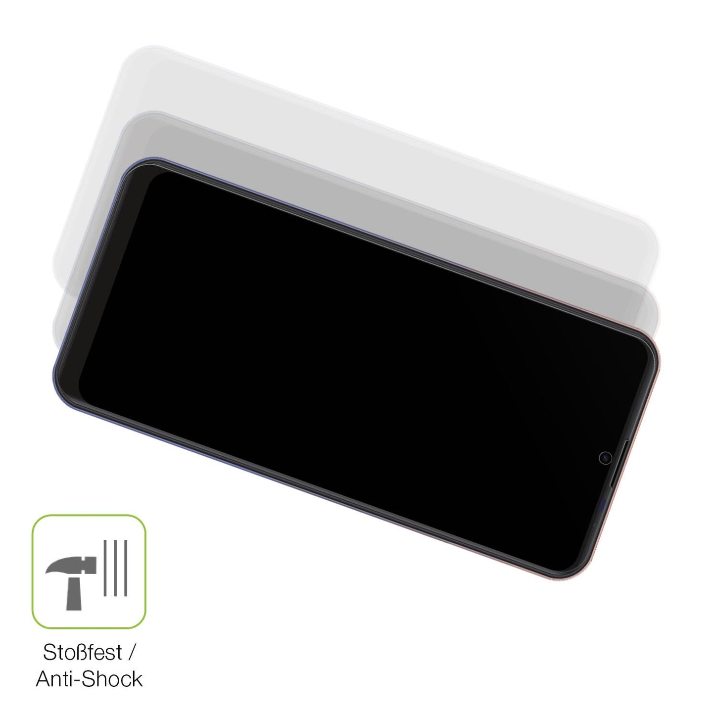Schutz gegen Kratzer auf dem Symphony Z30 Glas durch Schlüssel, Stöße gegen die Tischkante oder Stürze