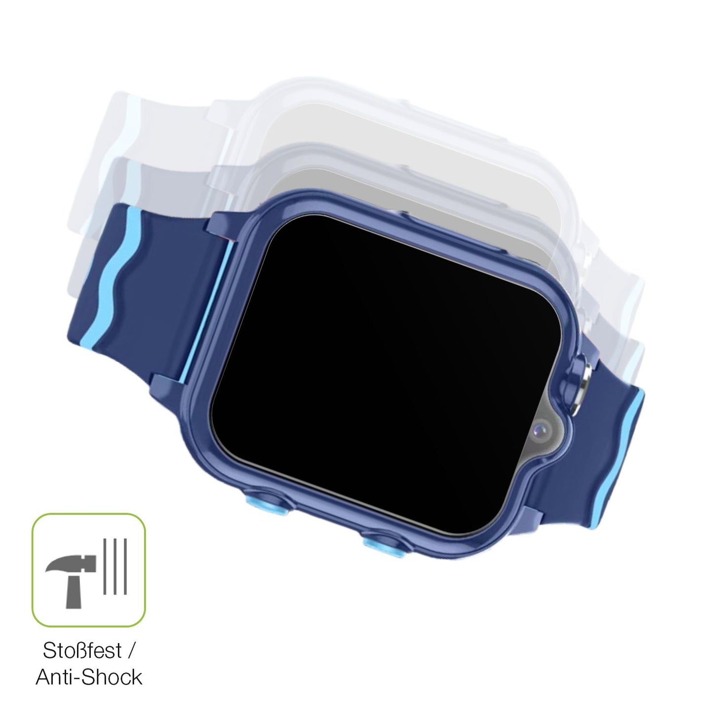Schutz gegen Kratzer auf dem Sytifro D35 Kindersmartwatch Glas durch Schlüssel, Stöße gegen die Tischkante oder Stürze