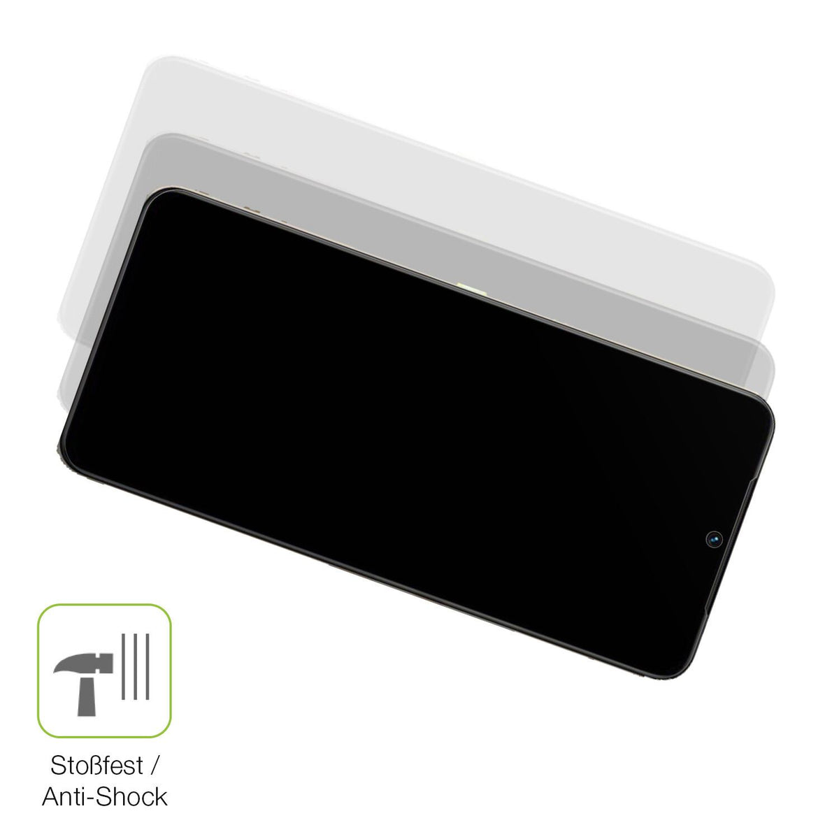 Schutz gegen Kratzer auf dem Vivo S15e Glas durch Schlüssel, Stöße gegen die Tischkante oder Stürze