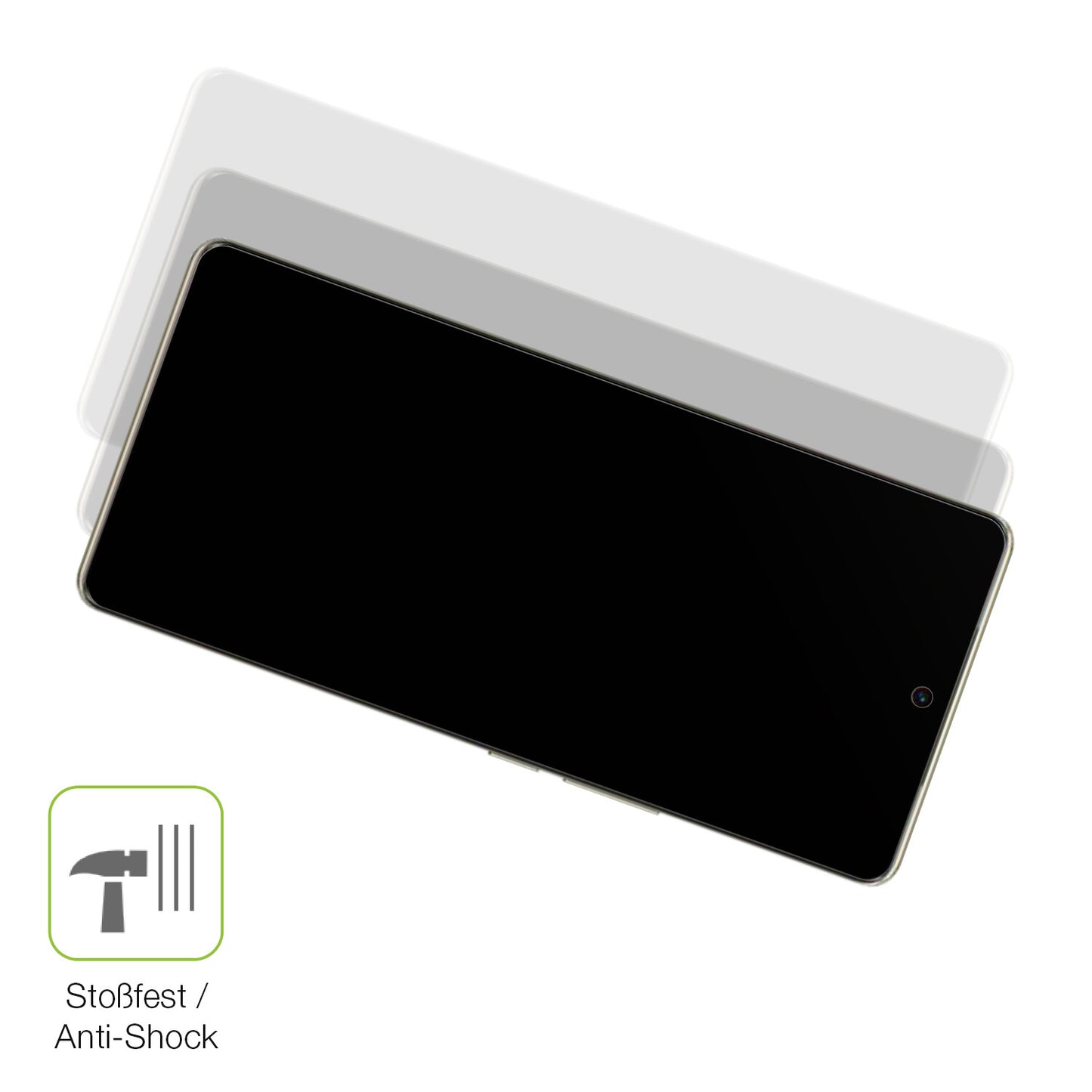 Schutz gegen Kratzer auf dem Vivo T2 Pro Glas durch Schlüssel, Stöße gegen die Tischkante oder Stürze