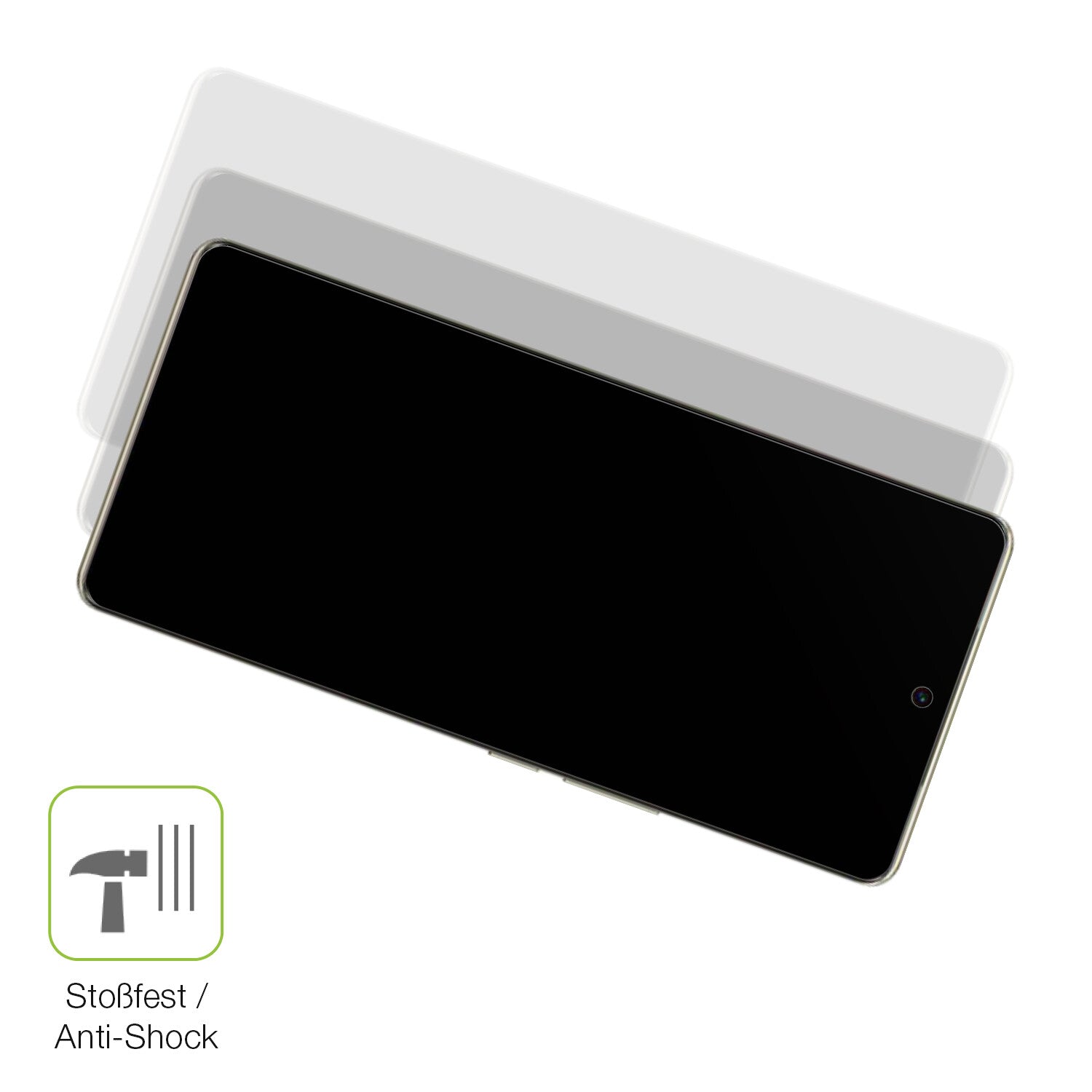 Schutz gegen Kratzer auf dem Vivo T2 Pro Glas durch Schlüssel, Stöße gegen die Tischkante oder Stürze