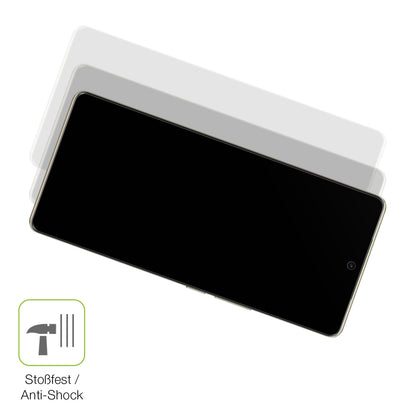 Schutz gegen Kratzer auf dem Vivo T2 Pro Glas durch Schlüssel, Stöße gegen die Tischkante oder Stürze