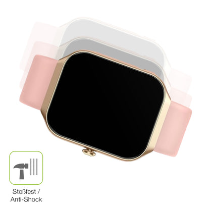 Schutz gegen Kratzer auf dem Walkbee Smartwatch 1.96 Zoll Glas durch Schlüssel, Stöße gegen die Tischkante oder Stürze