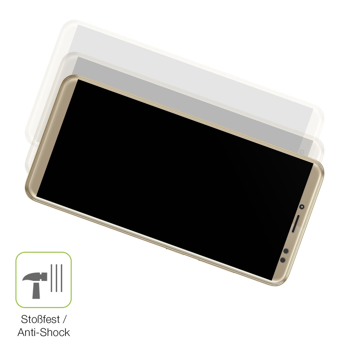 Schutz gegen Kratzer auf dem Walton Primo S6 Infinity Glas durch Schlüssel, Stöße gegen die Tischkante oder Stürze