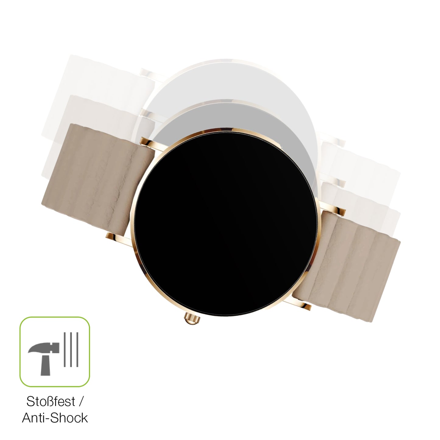 Schutz gegen Kratzer auf dem XCOAST SIONA2 Glas durch Schlüssel, Stöße gegen die Tischkante oder Stürze