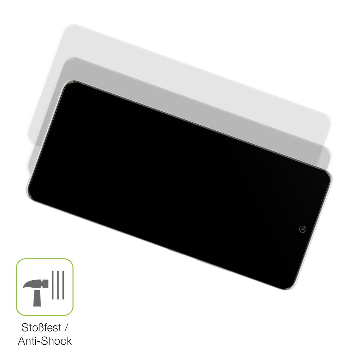 Schutz gegen Kratzer auf dem Xiaomi Civi 1S Glas durch Schlüssel, Stöße gegen die Tischkante oder Stürze