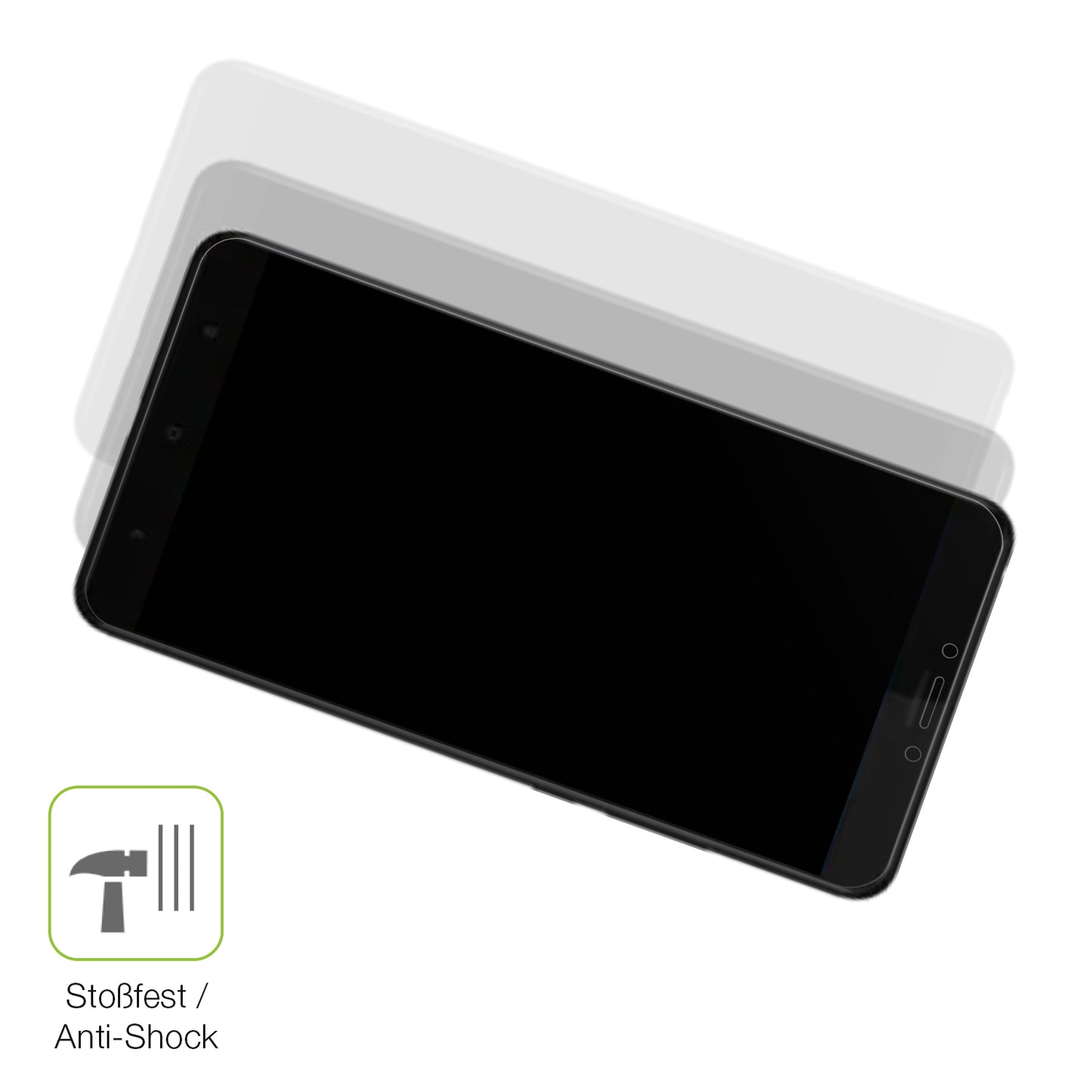 Schutz gegen Kratzer auf dem Xiaomi Mi Max 3 Glas durch Schlüssel, Stöße gegen die Tischkante oder Stürze