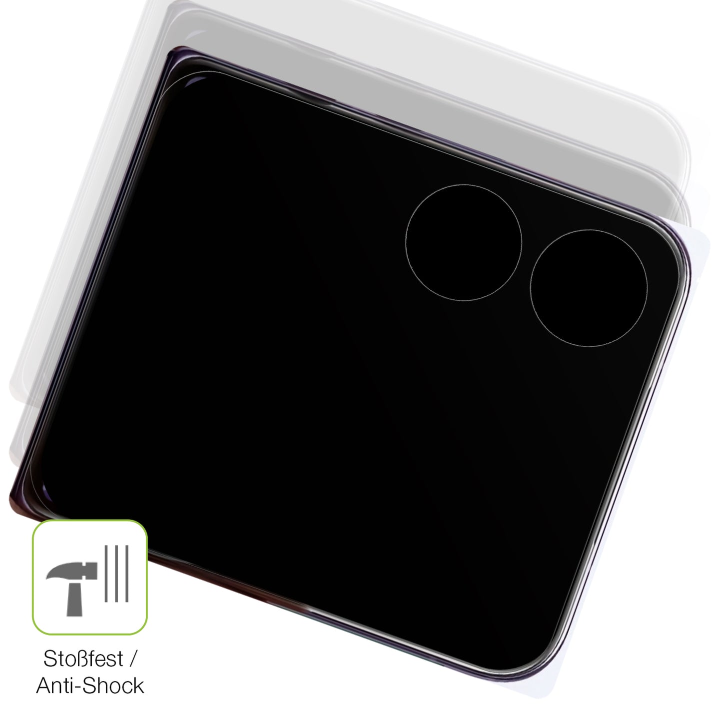 Schutz gegen Kratzer auf dem Xiaomi Mi Mix Flip (Frondisplay) Glas durch Schlüssel, Stöße gegen die Tischkante oder Stürze