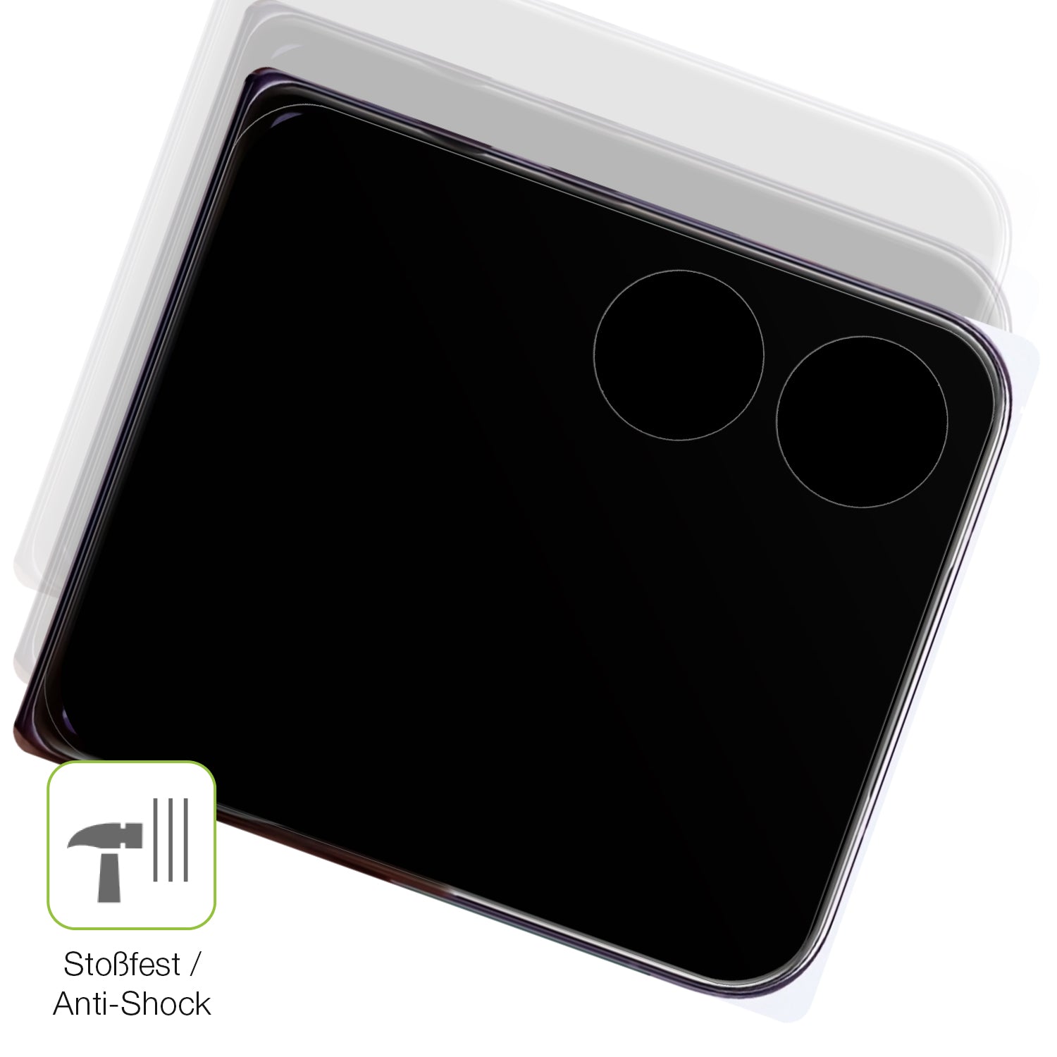 Schutz gegen Kratzer auf dem Xiaomi Mi Mix Flip (Frondisplay) Glas durch Schlüssel, Stöße gegen die Tischkante oder Stürze
