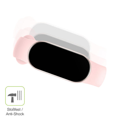 Schutz gegen Kratzer auf dem Xiaomi Smartband 9 Glas durch Schlüssel, Stöße gegen die Tischkante oder Stürze
