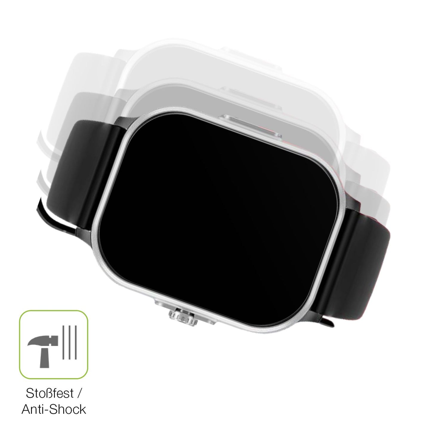 Schutz gegen Kratzer auf dem YYKY Smartwatch 1.72 Zoll Glas durch Schlüssel, Stöße gegen die Tischkante oder Stürze