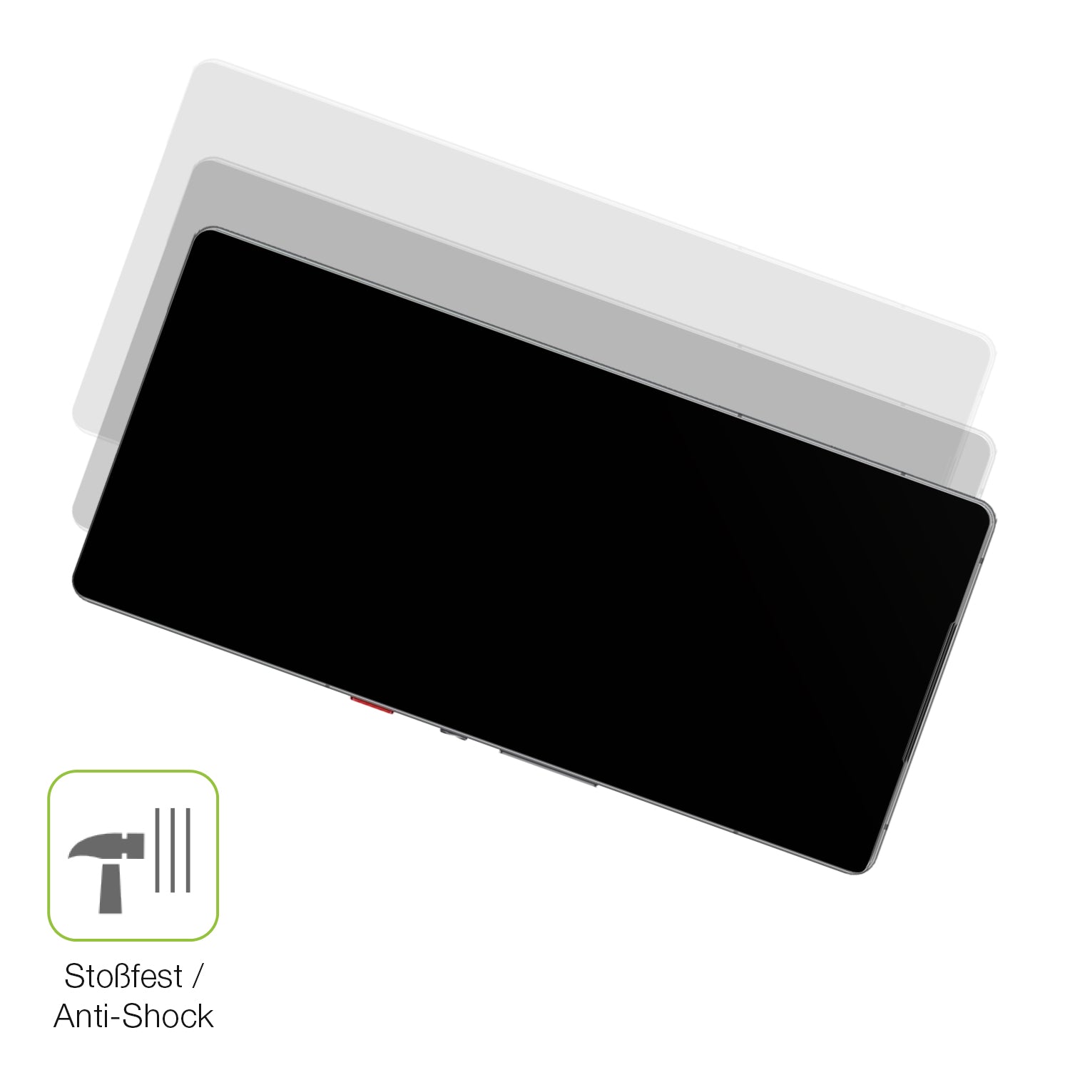 Schutz gegen Kratzer auf dem ZTE Nubia Red Magic 10S Pro Plus Glas durch Schlüssel, Stöße gegen die Tischkante oder Stürze