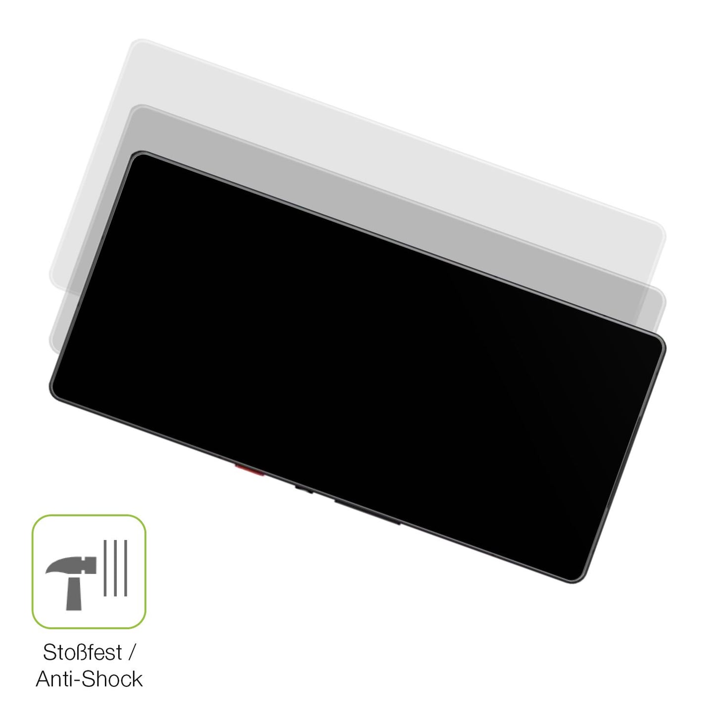 Schutz gegen Kratzer auf dem ZTE Nubia Redmagic 10 Pro+ Glas durch Schlüssel, Stöße gegen die Tischkante oder Stürze