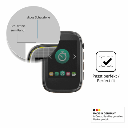 Schutz gegen Kratzer auf dem colorcool A3 MP3-Player Glas durch Schlüssel, Stöße gegen die Tischkante oder Stürze