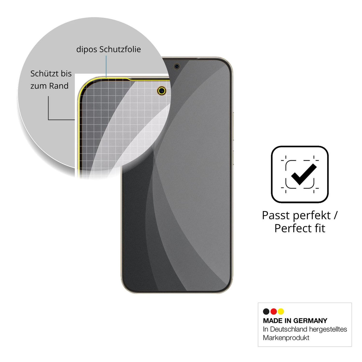 Schutz gegen Kratzer auf dem Honor Turbo Glas durch Schlüssel, Stöße gegen die Tischkante oder Stürze