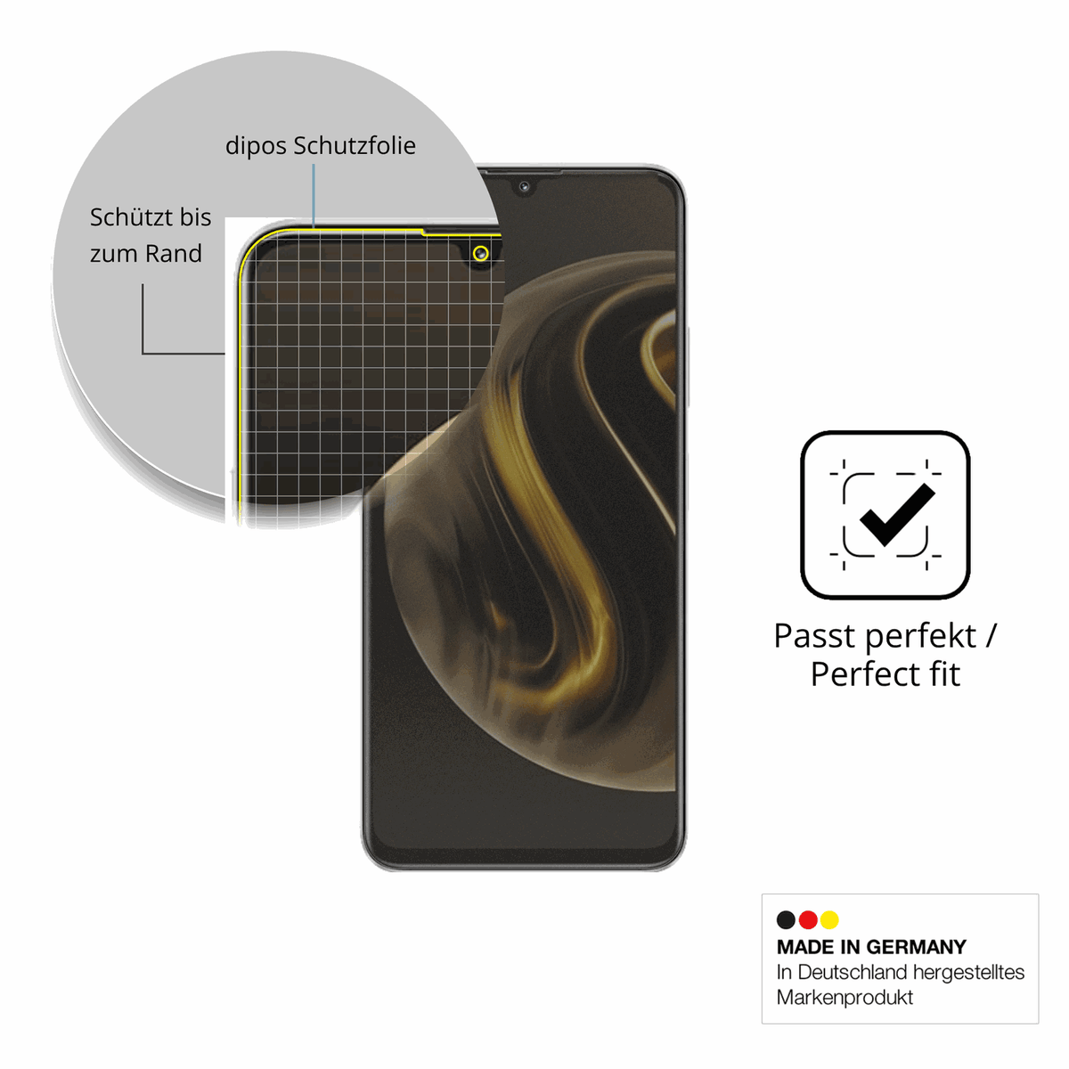 Schutz gegen Kratzer auf dem Huawei Enjoy 70 Glas durch Schlüssel, Stöße gegen die Tischkante oder Stürze