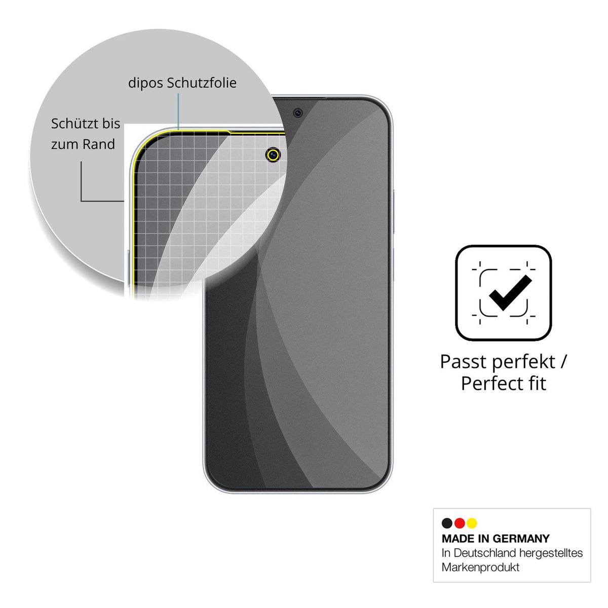 Schutz gegen Kratzer auf dem Huawei Nova 16 SE Glas durch Schlüssel, Stöße gegen die Tischkante oder Stürze